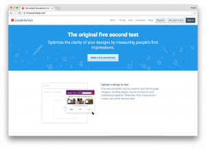 Five Second Test Sample - UsabilityHub